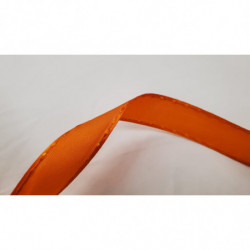 NOUVEAU ruban fantaisie façon couture surpiqué orange 