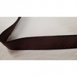 NOUVEAU ruban fantaisie façon couture surpiqué marron 