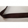 NOUVEAU ruban fantaisie façon couture surpiqué marron 