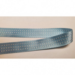 NOUVEAU ruban fantaisie satin façon couture bleu 1.5 cm