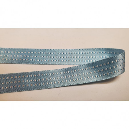 NOUVEAU ruban fantaisie satin façon couture bleu 1.5 cm NOUVEAU ruban fantaisie satin façon couture bleu 1.5 cm