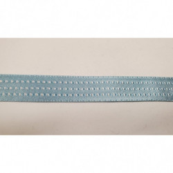 NOUVEAU ruban fantaisie satin façon couture bleu 1.5 cm
