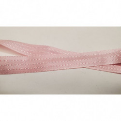 NOUVEAU ruban fantaisie satin façon couture rose pale 