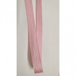 NOUVEAU ruban fantaisie organza façon couture rose pale  1.5 cm
