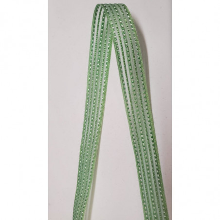 NOUVEAU ruban fantaisie organza façon couture vert 1.5 cm NOUVEAU ruban fantaisie organza façon couture vert 1.5 cm