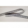 NOUVEAU ruban fantaisie losange blanc sur fond gris