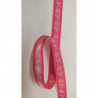 NOUVEAU ruban fantaisie à fleurs multicolore sur fond rose  
