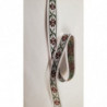 NOUVEAU ruban fantaisie à fleurs multicolore sur fond blanc
