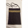  NOUVELLE jolie pochette à broder pur coton aida noir : hauteur 22 cm / largeur 16 cm