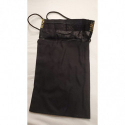  NOUVELLE jolie pochette à broder pur coton aida noir : hauteur 22 cm / largeur 16 cm