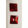 PROMOTION Strass Carré Rouge 25 mm x 15 mm 