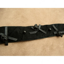 ruban velours noir nœud papillon 