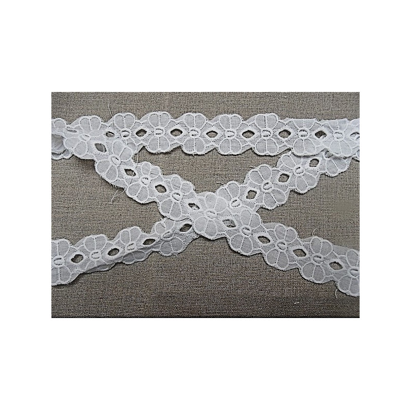 broderie anglaise 100% coton blanche