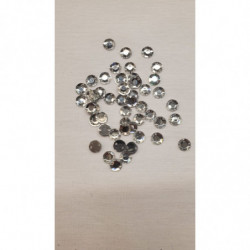 NOUVEAU Strass Rond  Argenté  