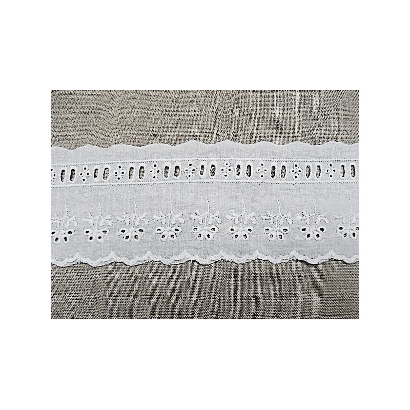 Broderie anglaise coton blanche