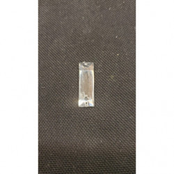 NOUVEAU Strass Acrylique Batonnet  Crystal Argent  24mm x 8 mm