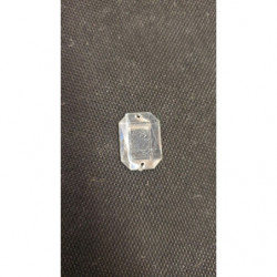 NOUVEAU Strass Acrylique Hexagonal Crystal Argent 18 mm x 13 mm