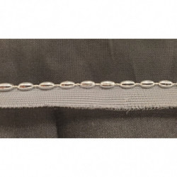 NOUVEAU ruban passepoil perlé monté sur base coton perle grain de riz