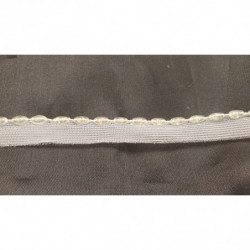 NOUVEAU ruban passepoil perlé monté sur base invisible multicolore AB 