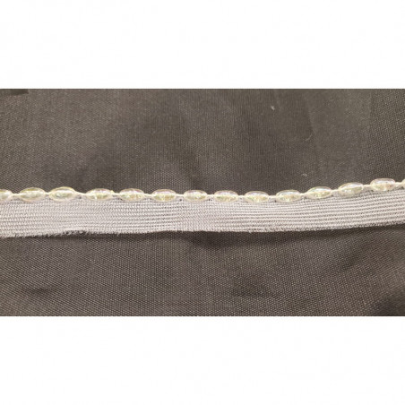 NOUVEAU ruban passepoil perlé monté sur base invisible multicolore AB 