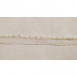 NOUVEAU ruban passepoil perlé monté sur base invisible multicolore AB