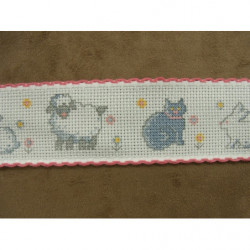 ruban à  brodé motif animaux