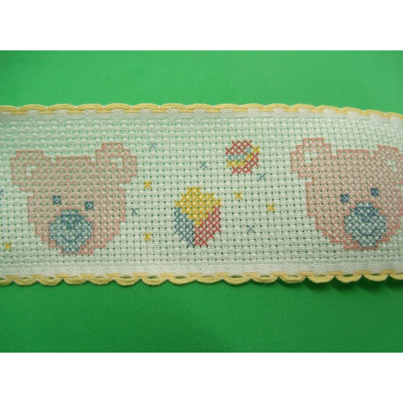 ruban à brodé motif nounours 
