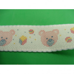 ruban à brodé motif nounours 