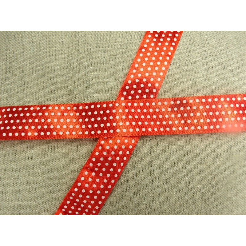ruban fantaisie à poid - rouge et blanc
