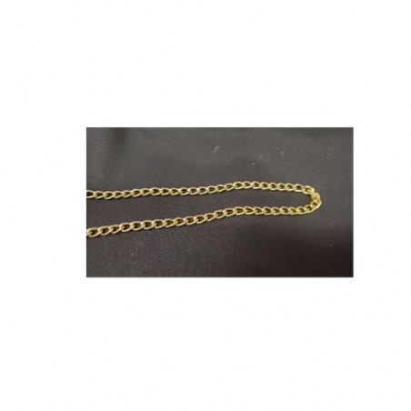 CHAINETTE MÉTALIQUE DÉCORATIVE DORE LEGER LONGUEUR 9 MM/ LARGEUR 6 mm