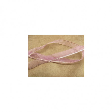 LOT DE 4 METRES Ruban Organza Fin Liséré 15 mm