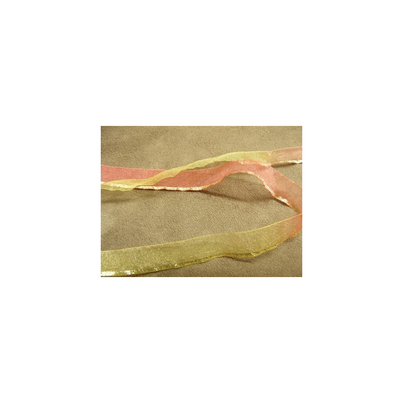 LOT DE 4 METRES Ruban Organza Fin Liséré 15 mm