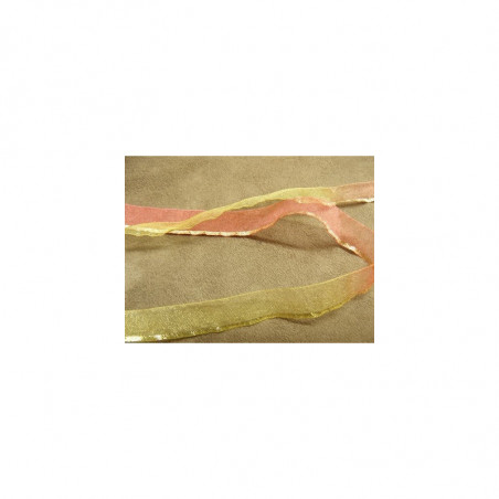 LOT DE 4 METRES Ruban Organza Fin Liséré 15 mm