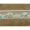 dentelle perlé - 3cm- turquoise 