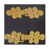 bouton brandebourg métalique doré , longueur 6 cm / largeur 2 cm