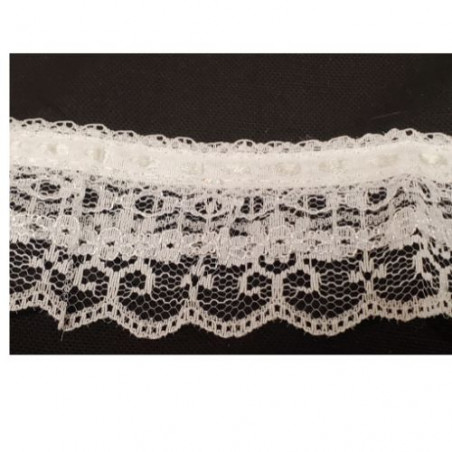 dentelle à 2 rangées blanche 5 cm