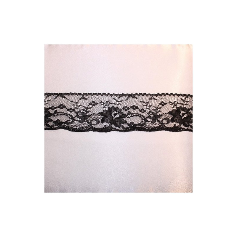 Fine Dentelle souple noire 7 cm