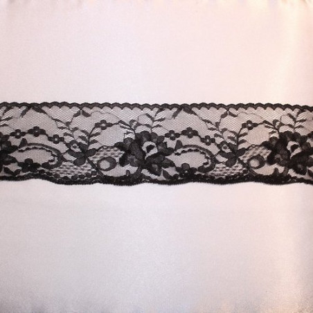 Fine Dentelle souple noire 7 cm