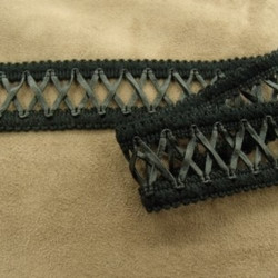 DENTELLE noire coton, 2,5 cm