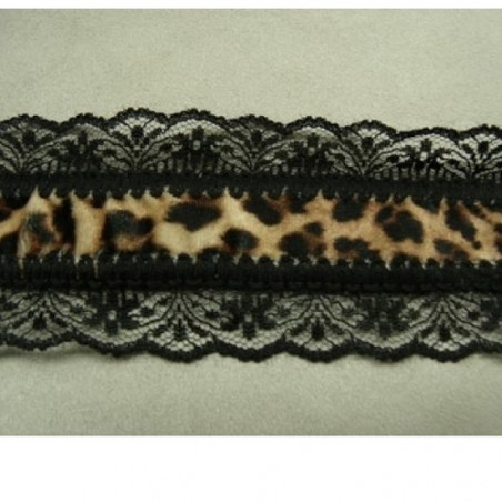 DENTELLE PANTHERE clair 6 cm
