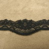 dentelle de calais STRETCH surbrodé noir 3 cm