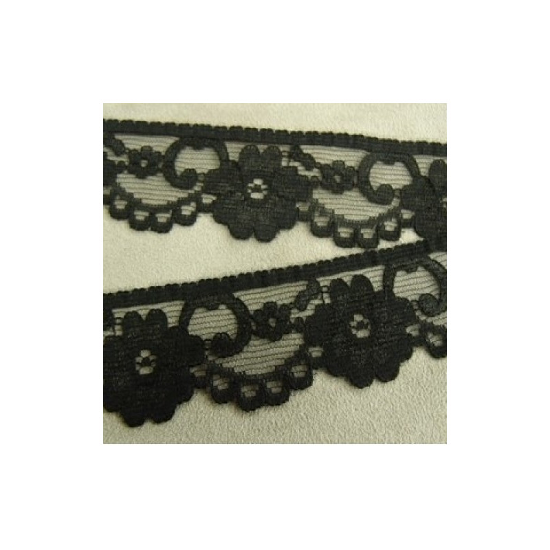 DENTELLE de calais noire 3 cm