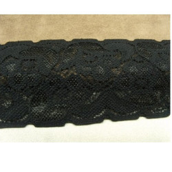 DENTELLE de calais stretch noire 6,5 cm