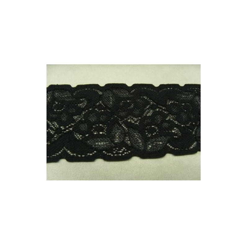 DENTELLE de calais stretch noire 6,5 cm
