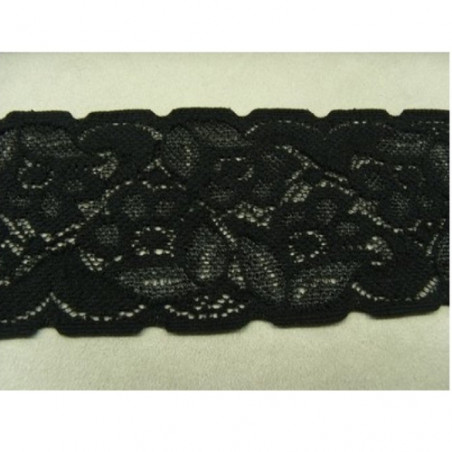DENTELLE de calais stretch noire 6,5 cm