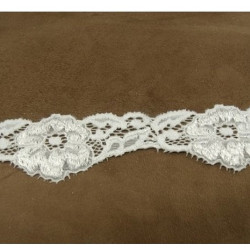 DENTELLE DE CALAIS STRETCH blanche 3 cm
