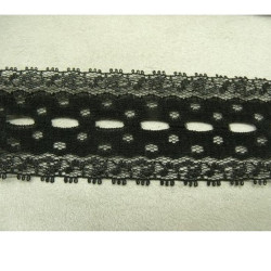 fine dentelle de calais noire 4 cm