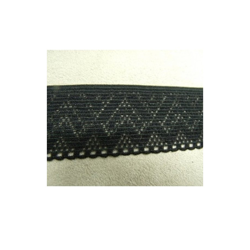 DENTELLE ELASTIQUE STRETCH noire 3 cm