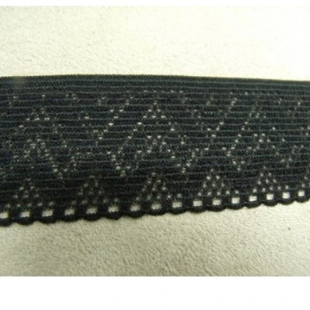 DENTELLE ELASTIQUE STRETCH noire 3 cm