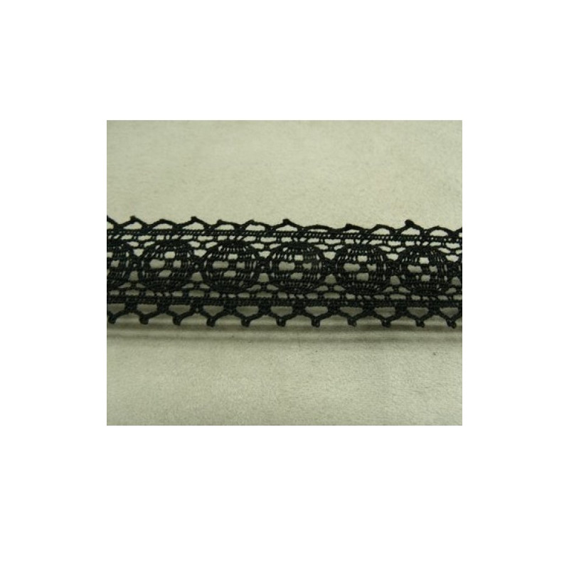 DENTELLE ELASTIQUE COTON noire 3 cm